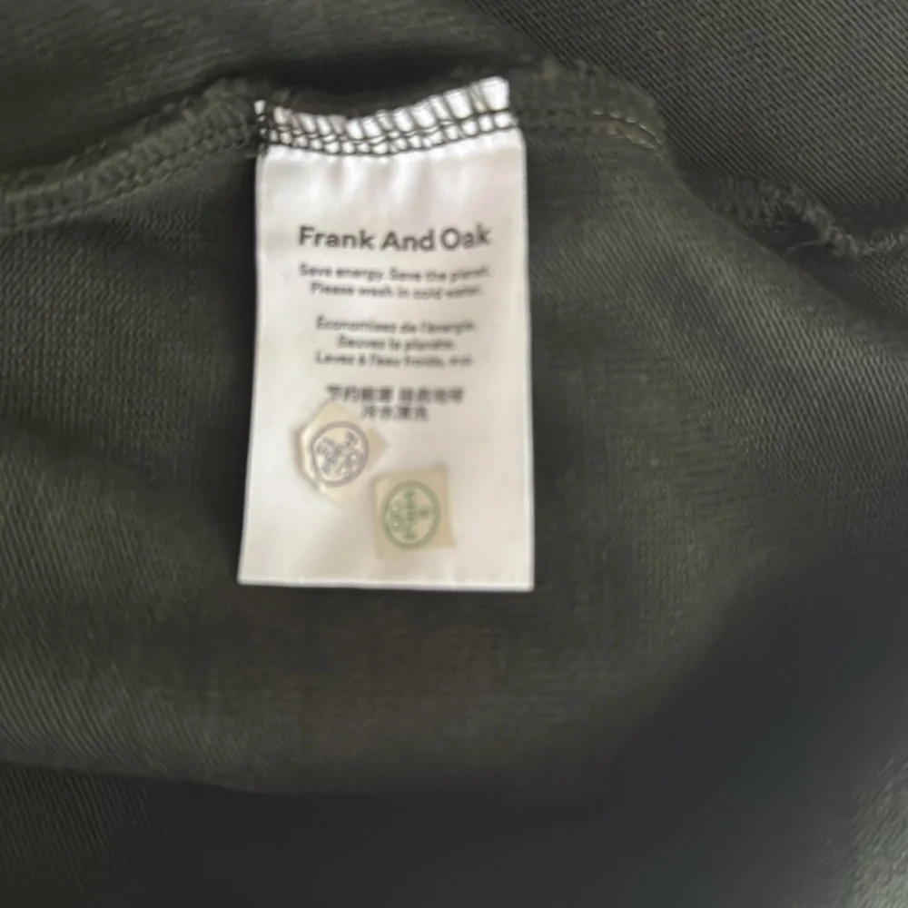 Frank and Oak relaxed long sleeve green organic cotton pullover size XXL/TTG